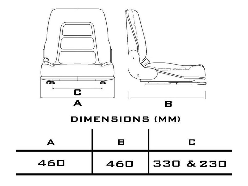 custom universal suspension seat 649699 003