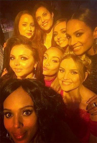 Perrie shared this epic selfie on her Instagram account of her and the rest of the band mingling with *Britain's Got Talent*'s Alesha Dixon and *Scandal*'s Kerry Washtington. Now how do we score ourselves an invite to next year's gig...?