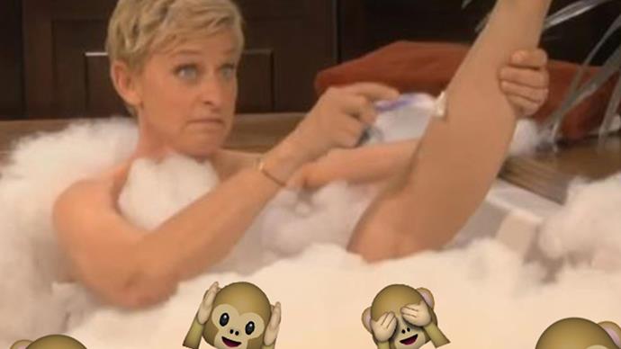 Ellen DeGeneres how to shave