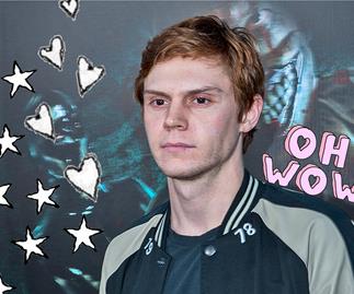 Evan Peters' first ever red carpet is the cutest