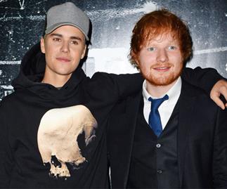 Ed Sheeran hit Justin Bieber in the face with a golf club