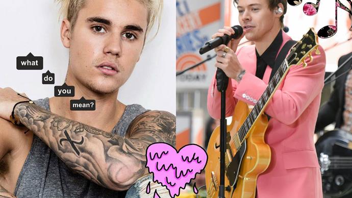Justin Bieber fan girling over Harry Styles is what the world needs rn