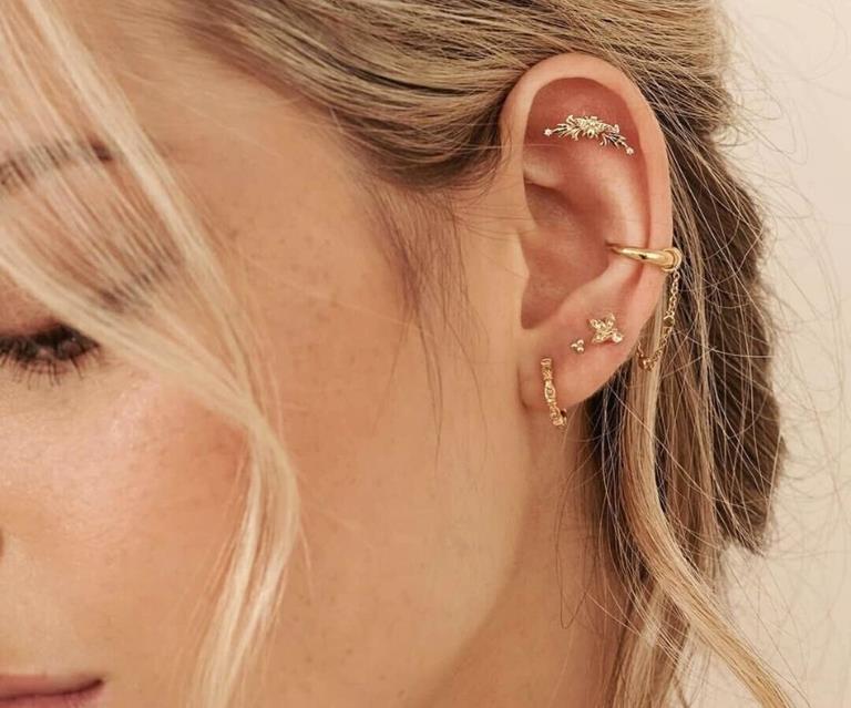 How to Wear Multiple Earrings, Stacked Earrings