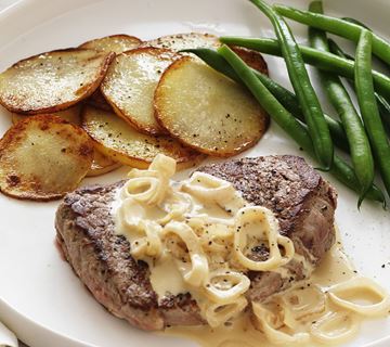What is a good recipe for steak with creamy Diane sauce?