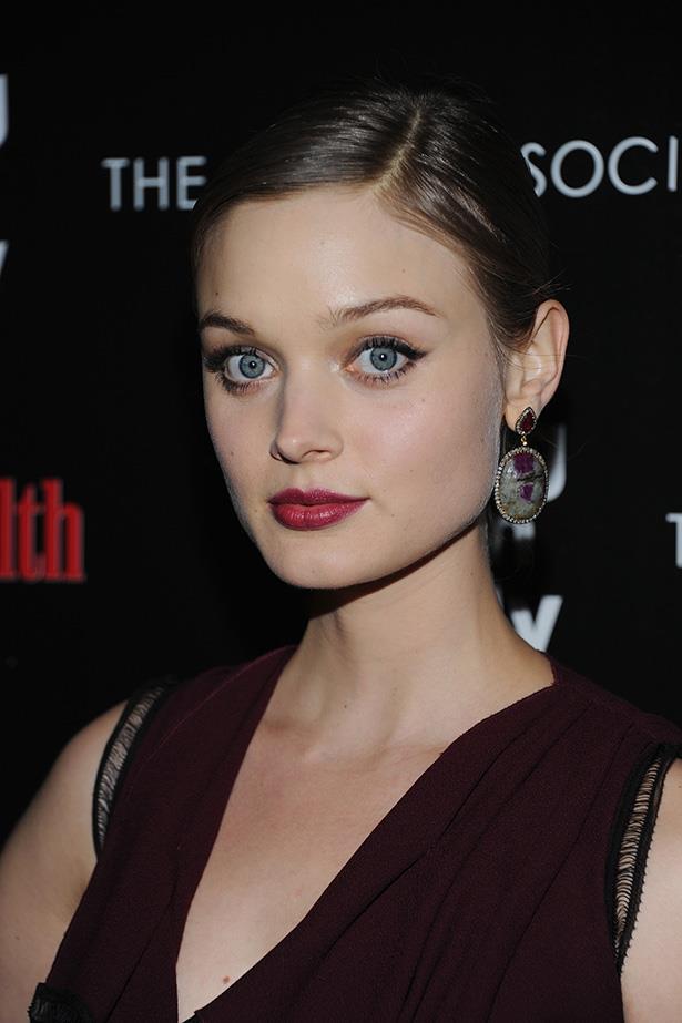 The<em> Killing Them Softly</em> actress wore red wine lips and a soft cats-eye to a film viewing in New York.