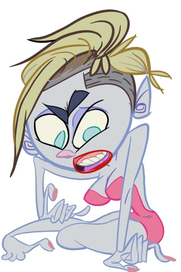<strong>Miley collaborated with Ren & Stimpy creator John K</strong> <br> <Br> In an actual genius collaboration idea, Miley entered 90s nostalgia-brilliance and called on iconic madcap animator, purveyor of grotesque toilet humour and the man behind Ren and Stimpy, John K, to create a series of crass animated caricatures for the visuals on her Bangerz tour. Check out more John K x Miley <a href="http://johnkstuff.blogspot.com.au/ ">here.</a>