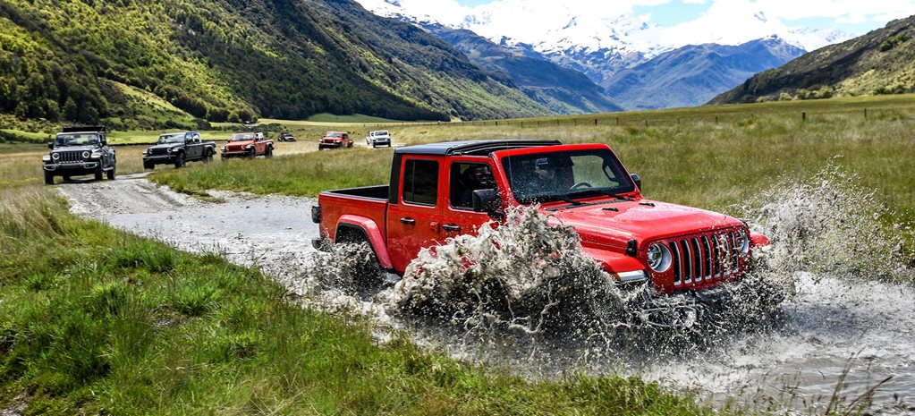 Jeep JT Gladiator driven off-road in New Zealand 