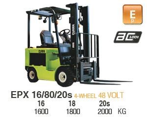 clark epx20s electric forklift 270471 001