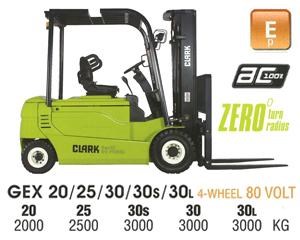 clark gex30s electric forklift 270484 001