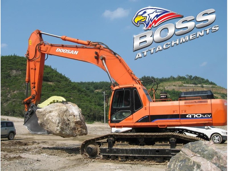 boss attachments boss 4-50 ton demolition/rock bucket grapples - in stock 447089 003