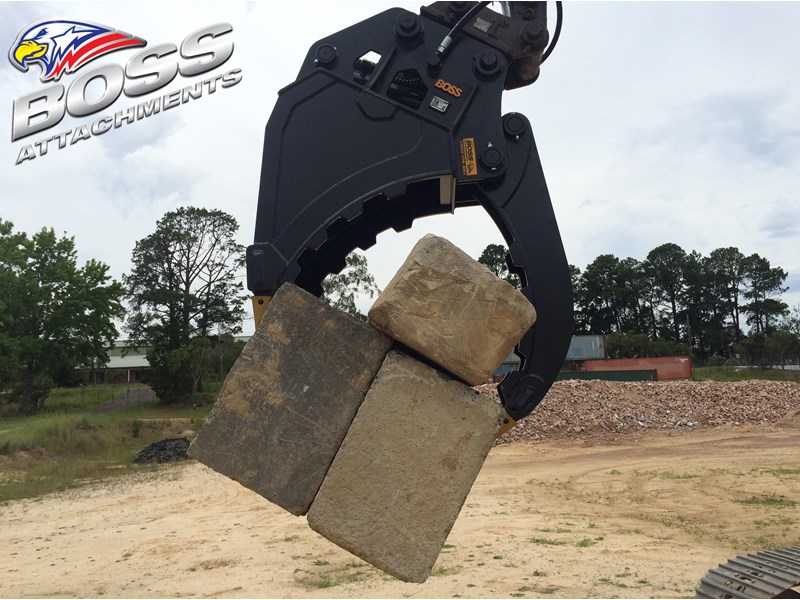 boss attachments boss 4-50 ton demolition/rock bucket grapples - in stock 447089 009