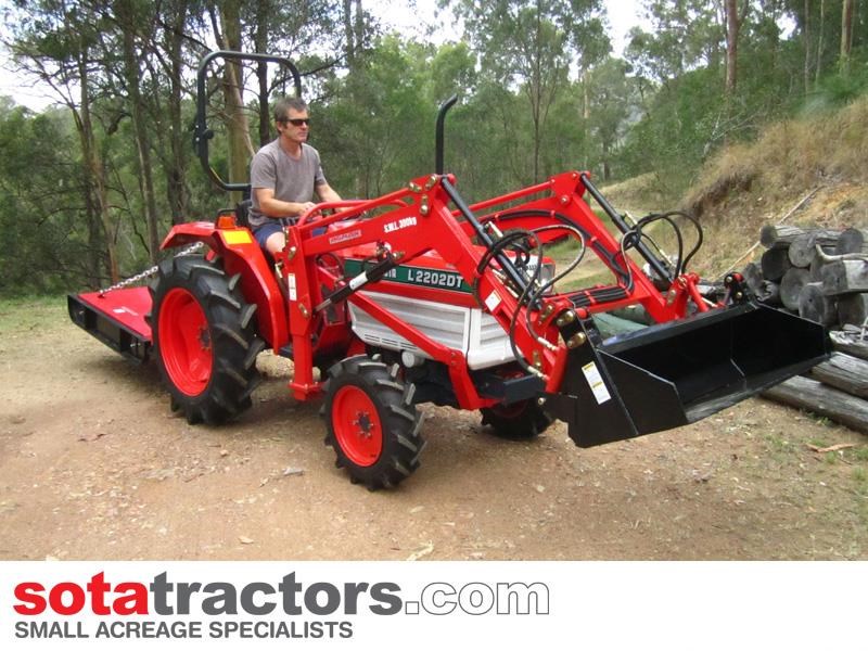 kubota l2202dt tractor + 4 in 1 loader + backhoe 644625 003