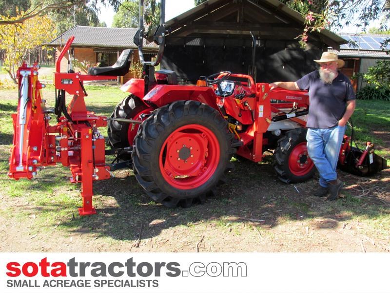 kubota l2202dt tractor + 4 in 1 loader + backhoe 644625 002