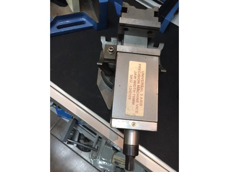 steelmaster industrial 3 axis precision machine vice - 75mm jaw width. 701630 004