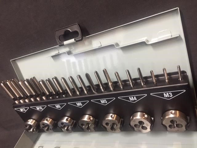 steelmaster industrial hss tap & die threading set - m3 ~ m12 - 32 piece. in steel case. 711204 004