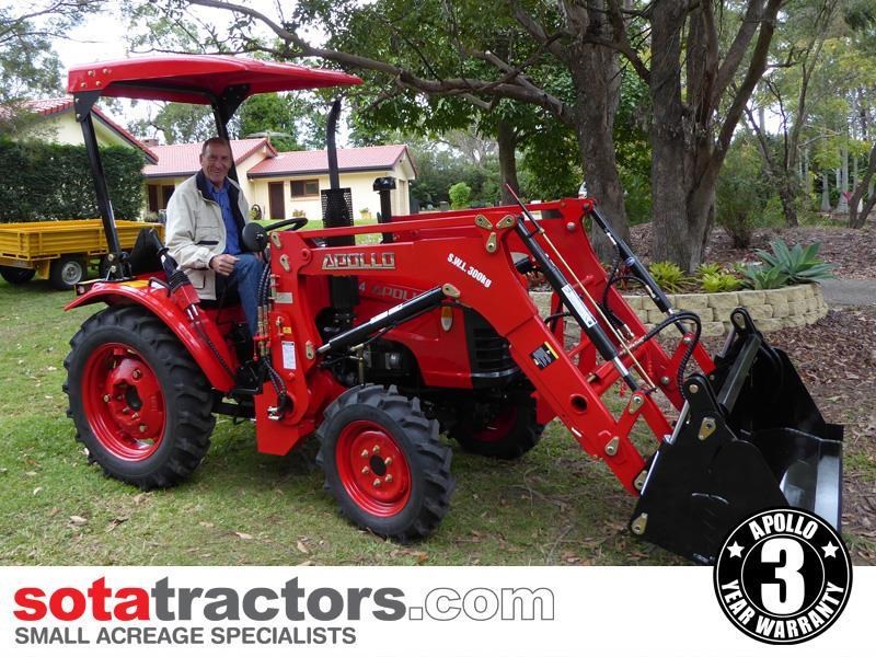 apollo 30hp tractor + 4 in 1 loader + backhoe 824280 005