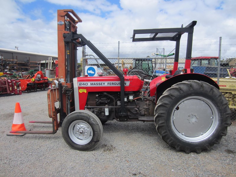 massey ferguson 240 tractor with front mount forklift 835976 004