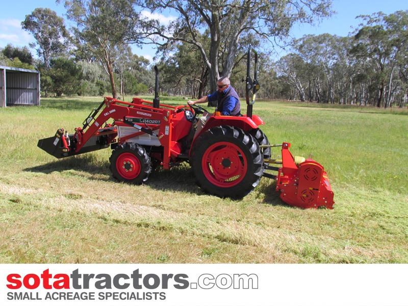 kubota l2402dt tractor + 4 in 1 loader + backhoe 646095 027