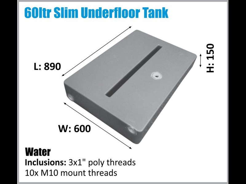 polymate 60ltr slim under floor tank 319173 001