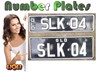 number plates slk 04 819636 002