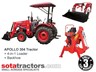 apollo 30hp tractor + 4 in 1 loader + backhoe 824281 002