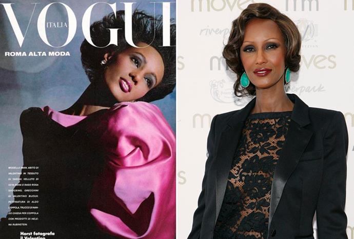 Iman aged 28 in 1983 and aged 56 in 2011.