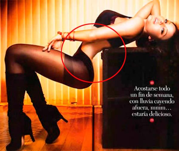 Mexico's Maxim magazine went too far slimming down this model's waist.