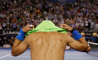 Shirtless Australian Open hunks