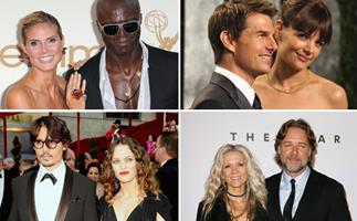 Heidi Klum and Seal; Tom Cruise and Katie Holmes; Johnny Depp and Vanessa Paradis; Danielle Spencer and Russell Crowe