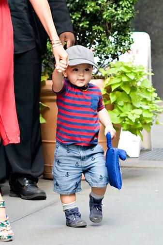 Flynn goes for a stroll in New York in July 2012.