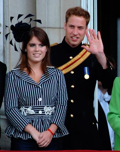 Eugenie and Prince William at the annual Trooping of the Colour in 2007.