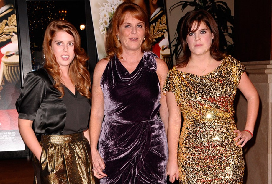 The young princess dazzled as she stepped out in a gold sequinned dress for the premiere of *The Young Victoria*, at the Pacific Theatres in Los Angeles in 2009, with her sister and mum by her side. In an interview the sisters have revealed that they even have a cute nickname for the three of them - 'The Tripod'! *(Image: Getty)*