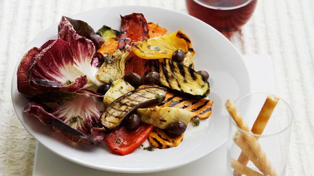 Char-grilled Mediterranean vegetable salad