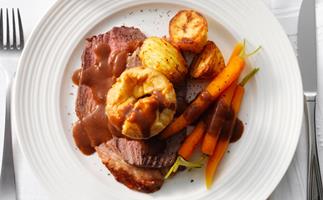 Roast beef with yorkshire puddings
