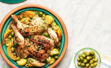 Chicken tagine with olives and lemon