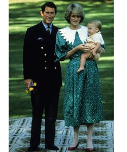 Proud parents, the Prince and Princess of Wales with their first-born son, Prince William, in Auckland, New Zealand during their 1983 official visit.