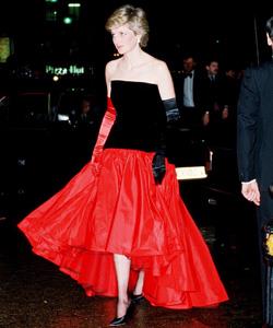 Displaying a passion for dramatic couture, the Princess selected a flamenco dress for the America's Cup Ball in London in 1986.