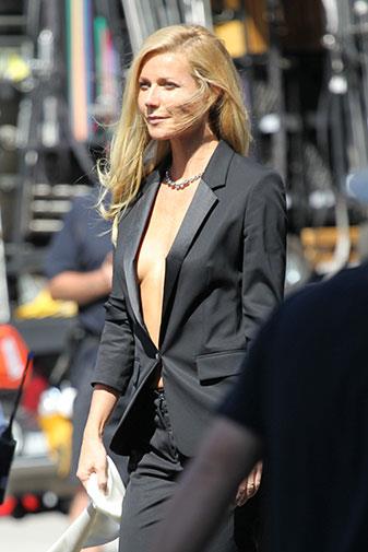Gwyneth Paltrow shooting a commercial for Hugo Boss.