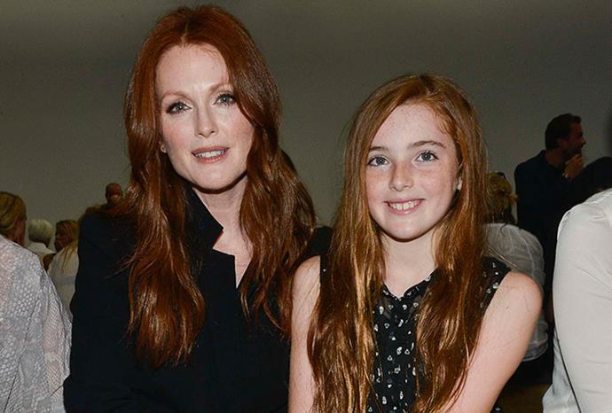 Julianne Moore and her daughter Liv share the same flame-coloured hair.