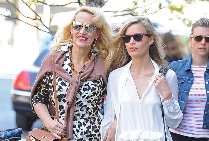 Jerry Hall and Georgia May Jagger.