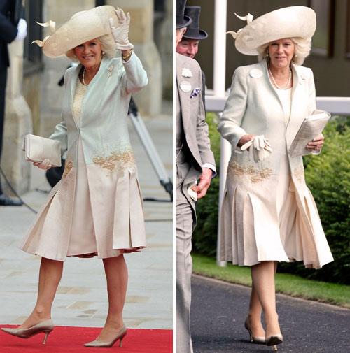 Camilla recycled her royal wedding outfit to wear to Ascot weeks later.