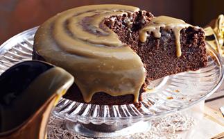 Golden Syrup Chocolate Cake with Fudge Icing