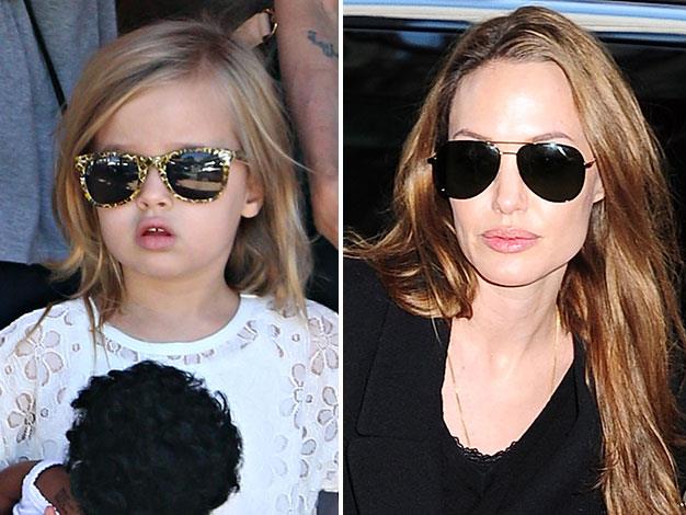 Angelina Jolie and her lookalike daughter Vivienne out in Sydney's Rose Bay.