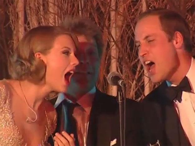Prince William joked he could help Swift out with "dance moves" or some "back-up vocals" when they met earlier, but didn't seem prepared for their impromptu performance.