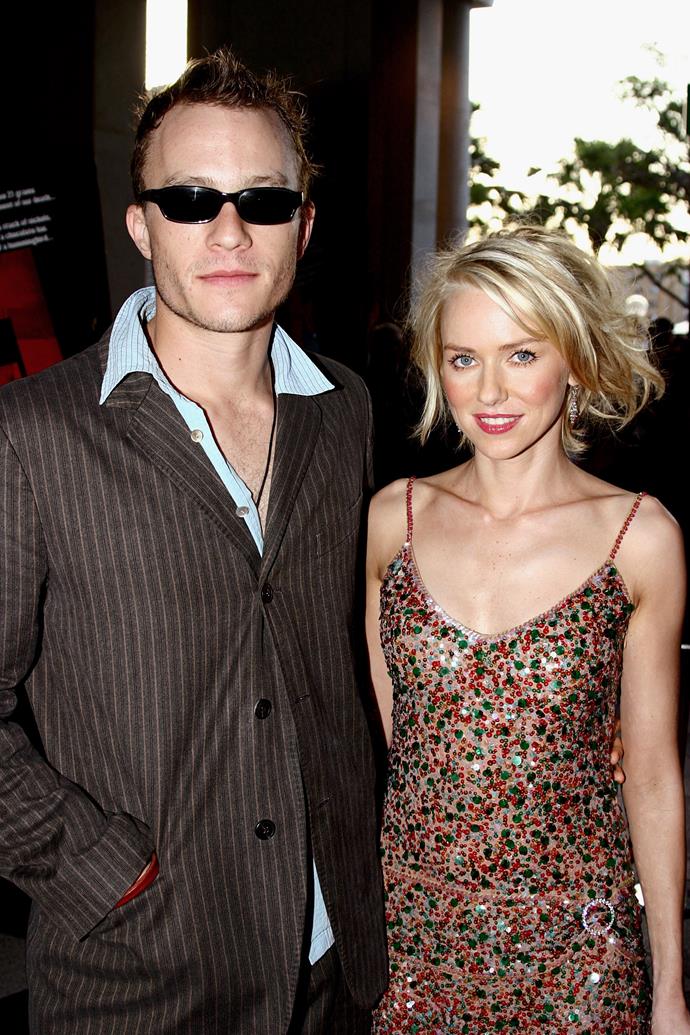 Aussie acting couple Heath Ledger and Naomi Watts dated from 2002 to 2004.
