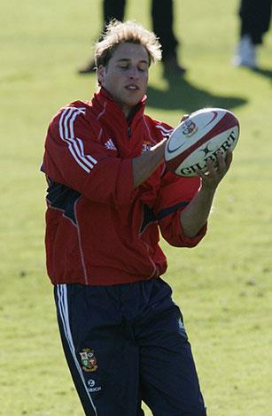 William training with the British and Irish Lions in 2005.