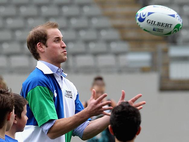 William playing rugby in 2010.