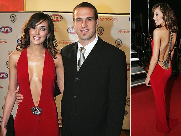 Rebecca Judd's infamous chest-baring Brownlow gown.