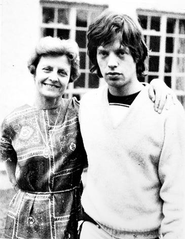 The legendary front man with the first Jagger woman in his life, his mother Eva Ensley Mary, who was born in New South Wales, Australia but returned to England and went on to marry Jagger's dad, Basil Fanshawe "Joe" Jagger.