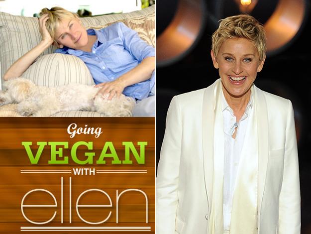 Ellen DeGeneres went vegan in 2008 and tries to spread the joy of cooking and eating plant-based food. She has admitted to eating eggs, saying "We have neighbors who have chickens, and we get our eggs from those chickens because they're happy."